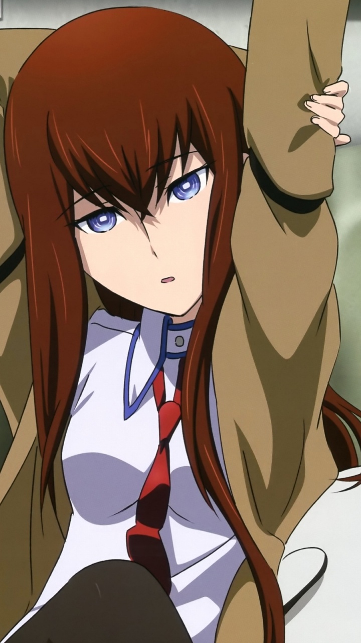 Обои makise лучше, окабе rintarou, маюри сиина, мангака в разрешении 720x1280