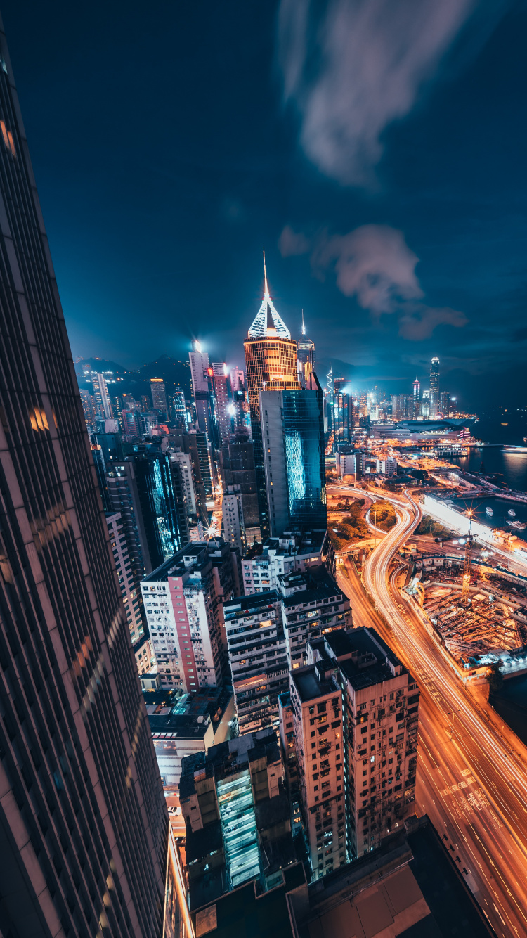 Обои небоскреб, архитектура, здание, облако, мир в разрешении 750x1334