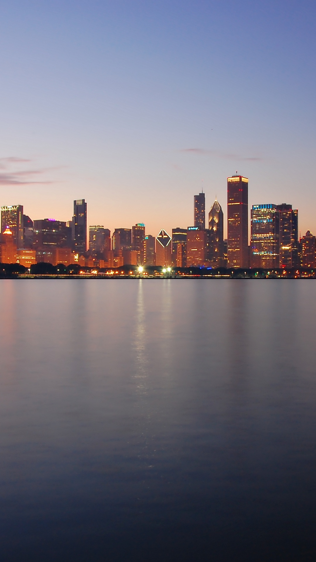 Обои линия горизонта, Чикаго, горизонт, панорама, город в разрешении 1080x1920