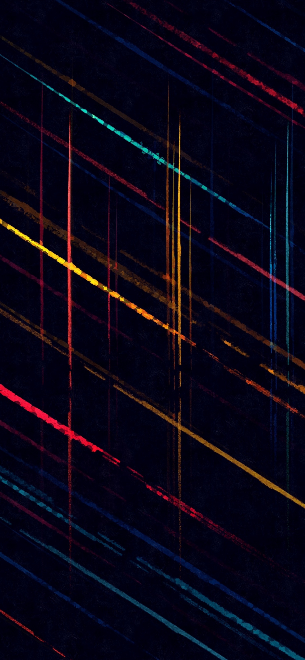 Обои параллель, электрик, неон, живопись, темнота в разрешении 1242x2688