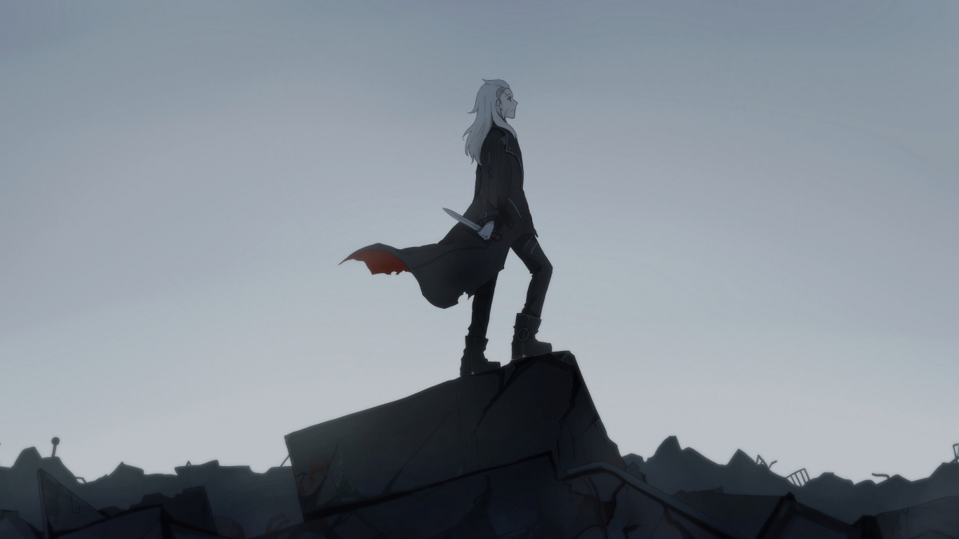 Обои небо, аниме, Под Огнями, Фристайл прогулки, tenrou Сириус егеря в разрешении 1366x768