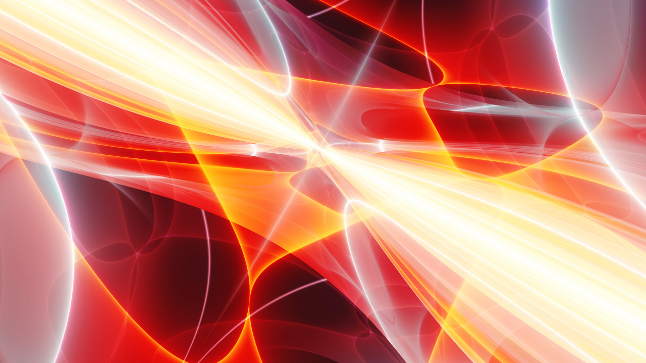 Обои красный цвет, Апельсин, свет, линия, фрактальное искусство в разрешении 1280x720