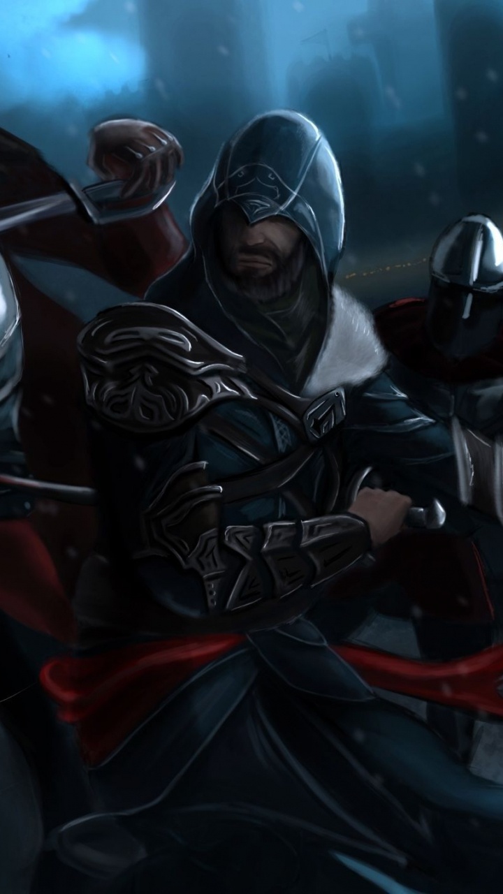 Обои assassins creed revelations, assassins creed, ассассинс Крид братство, Эцио Аудиторе, Масиаф в разрешении 720x1280