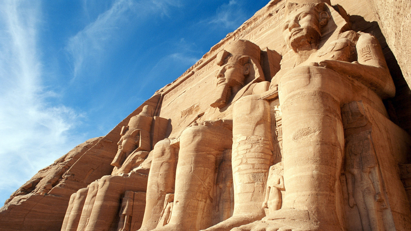 Обои Асуан, храм, древняя история, историческое место, ориентир в разрешении 1366x768