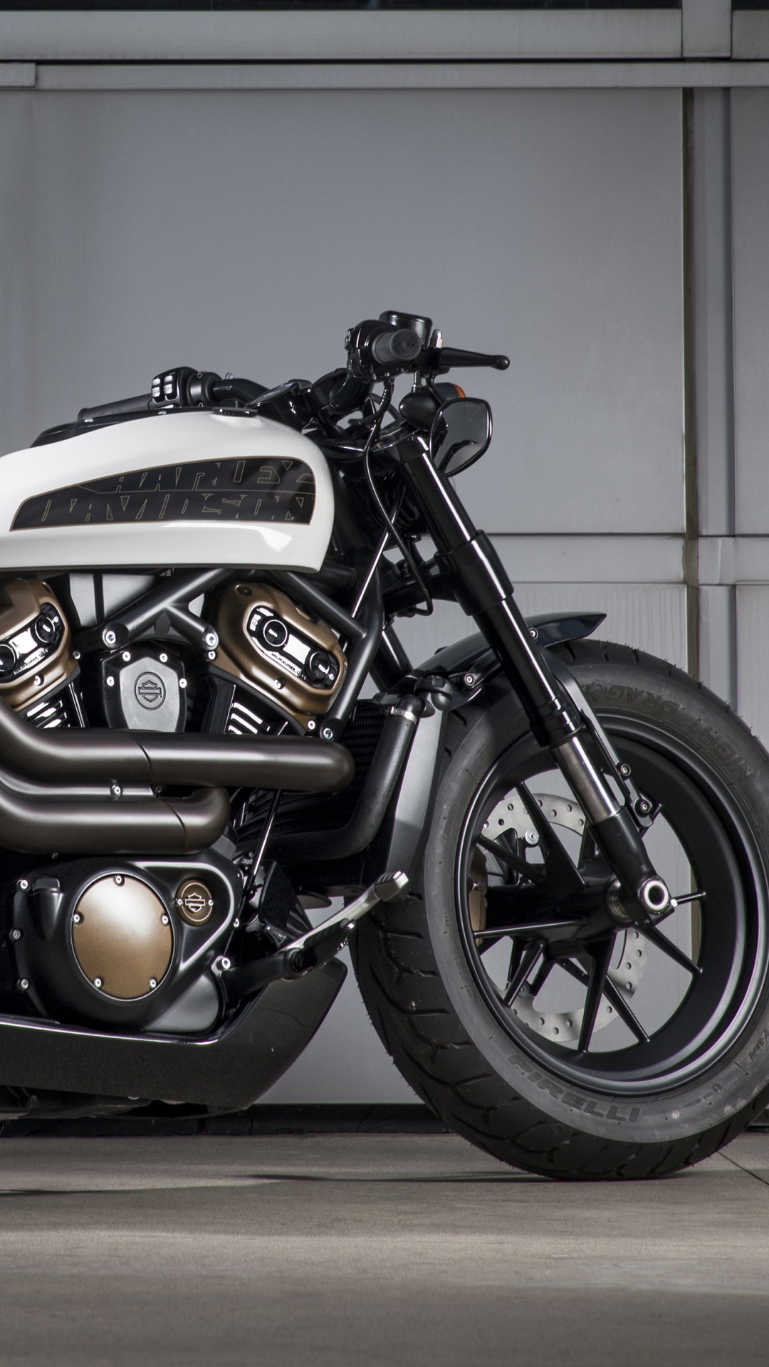 Обои кастомный мотоцикл, мотоцикл, авто, автомобильных выхлопных, выхлопная система в разрешении 1080x1920