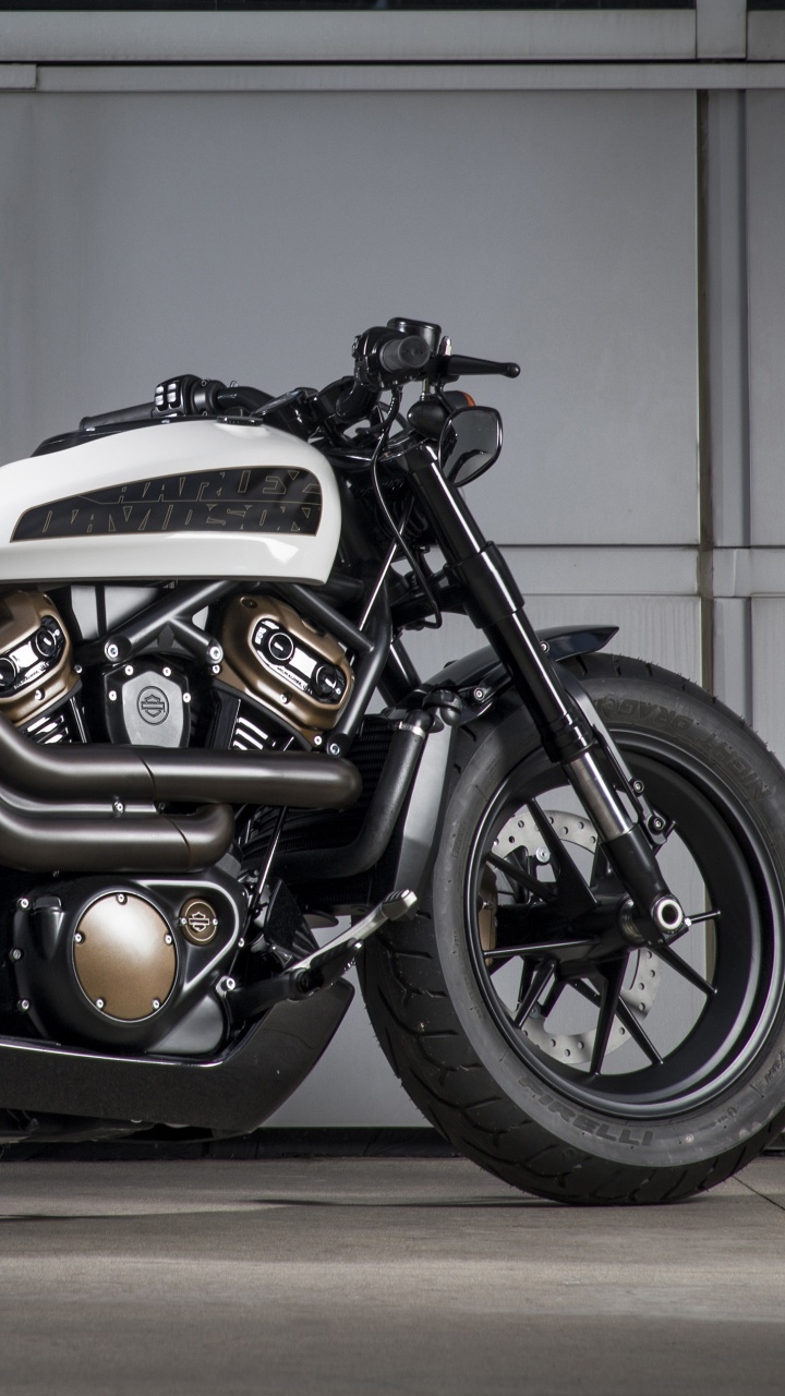 Обои кастомный мотоцикл, мотоцикл, авто, автомобильных выхлопных, выхлопная система в разрешении 720x1280