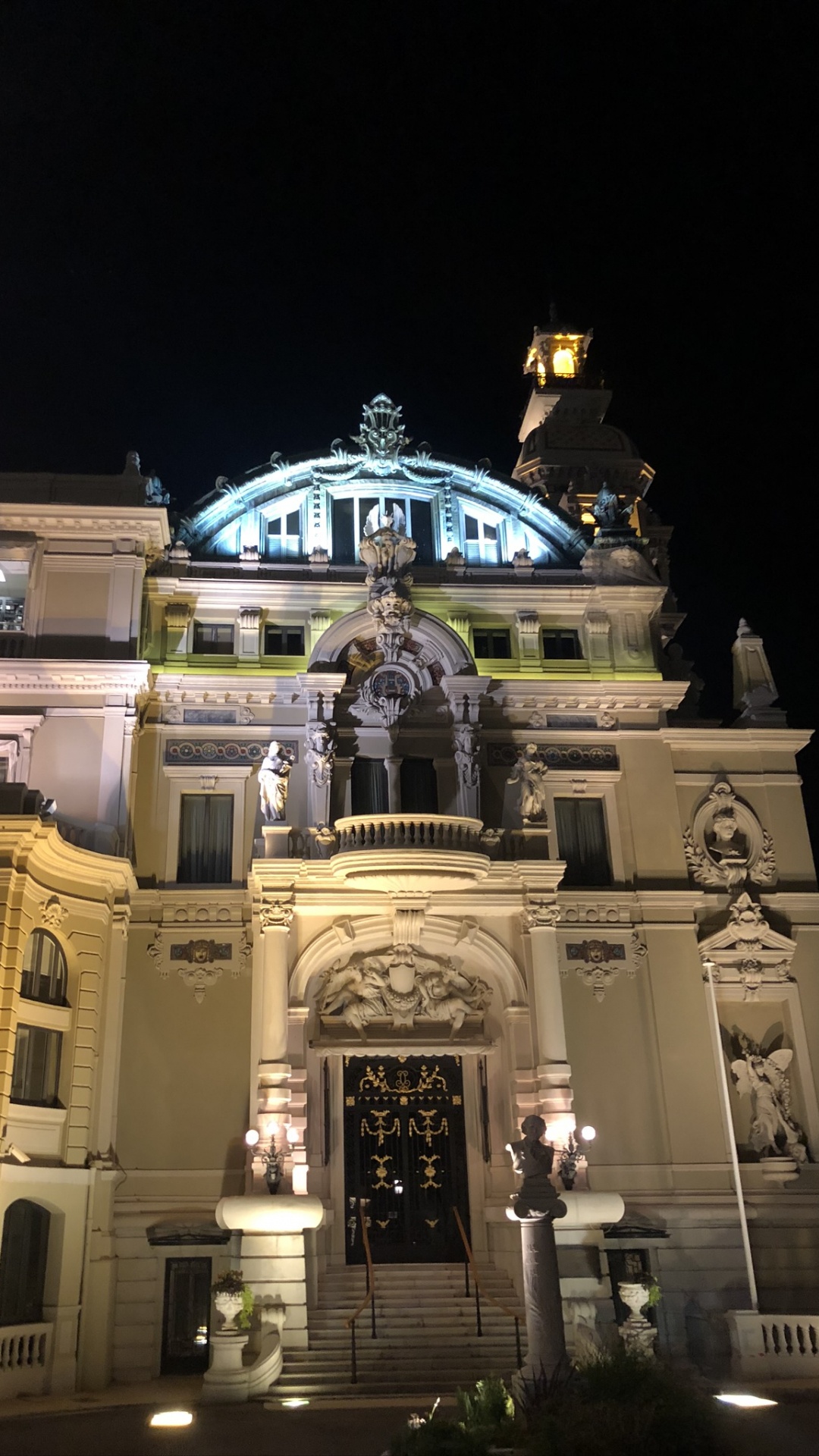 Обои ориентир, ночь, архитектура, фасад, скульптура в разрешении 1080x1920