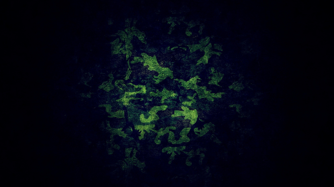 Обои природа, зеленый, военный камуфляж, камуфляж, черный в разрешении 1366x768