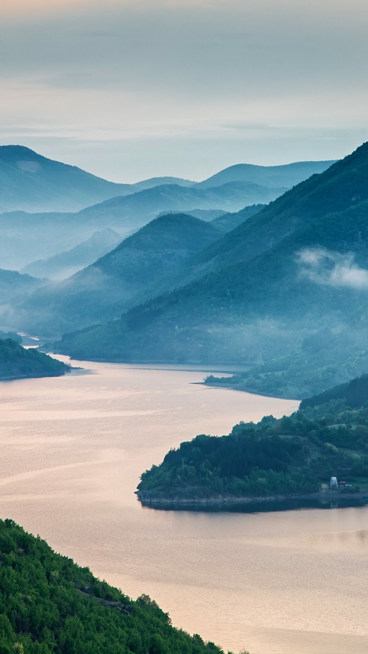 Обои Делл Инспирон, dell, облако, вода, гора в разрешении 720x1280