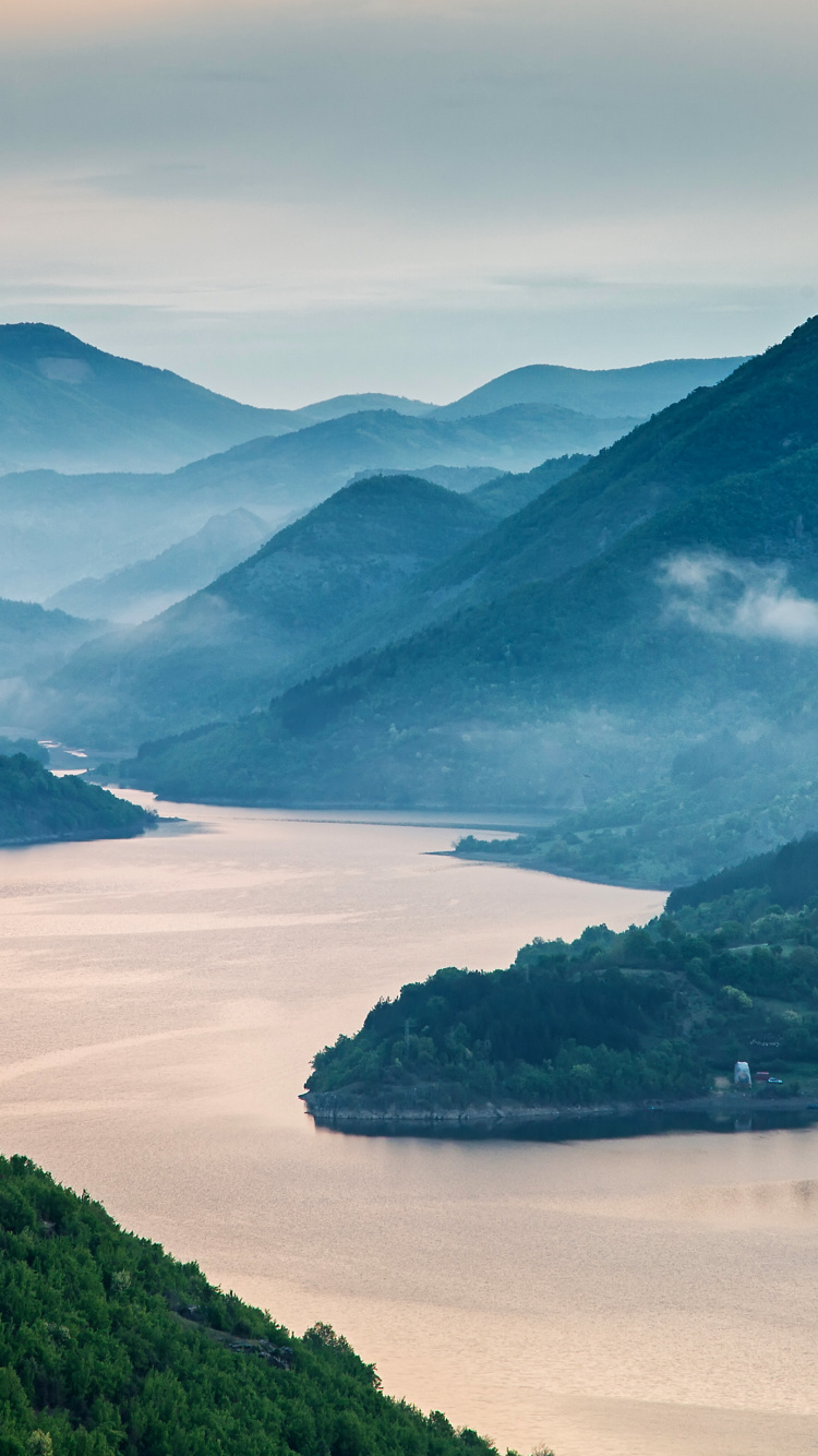 Обои Делл Инспирон, dell, облако, вода, гора в разрешении 750x1334