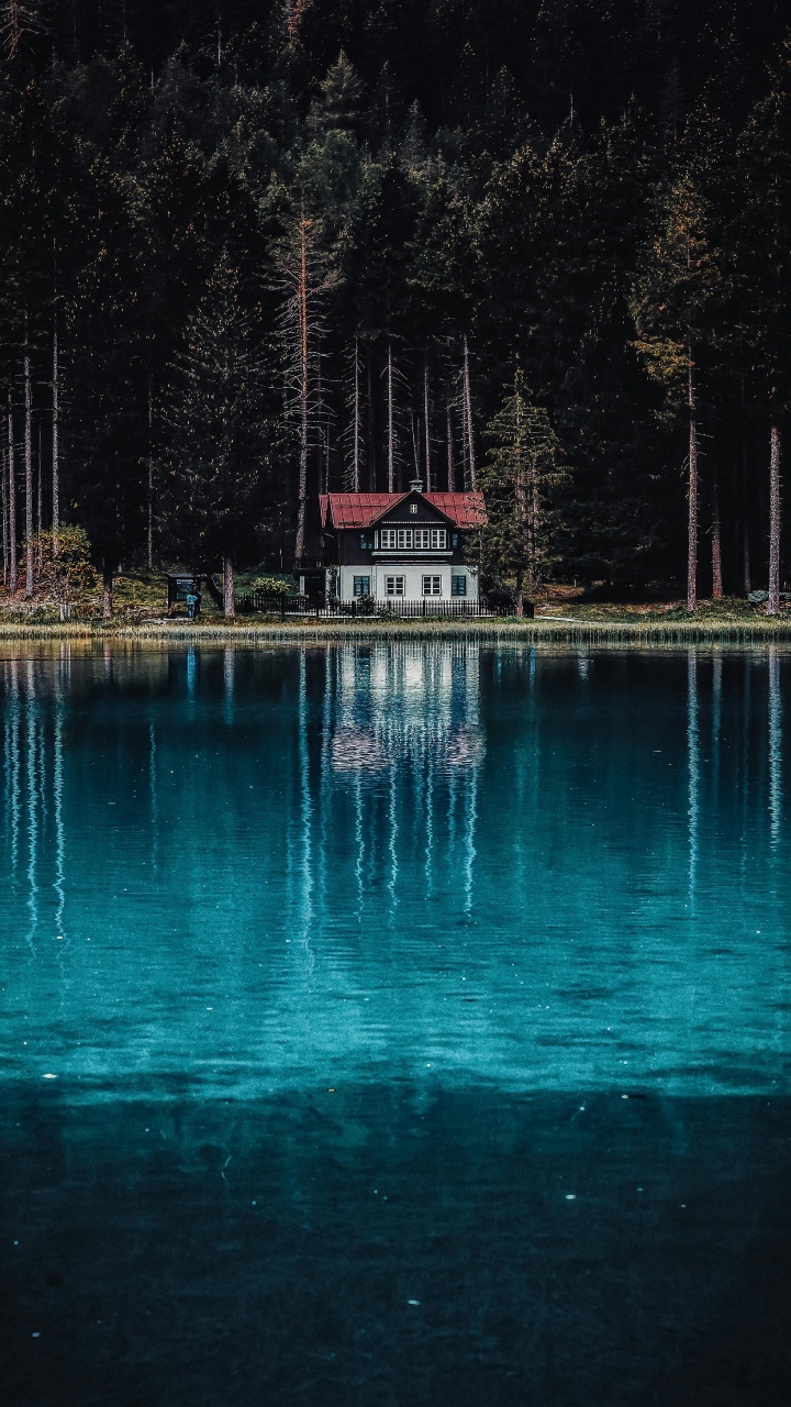 Обои пиксель, фрипик, портрет, синий, вода в разрешении 720x1280