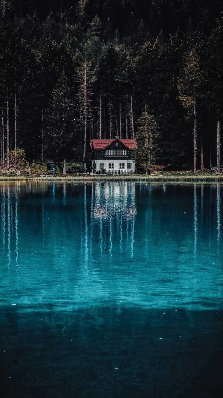 Обои пиксель, фрипик, портрет, синий, вода в разрешении 750x1334