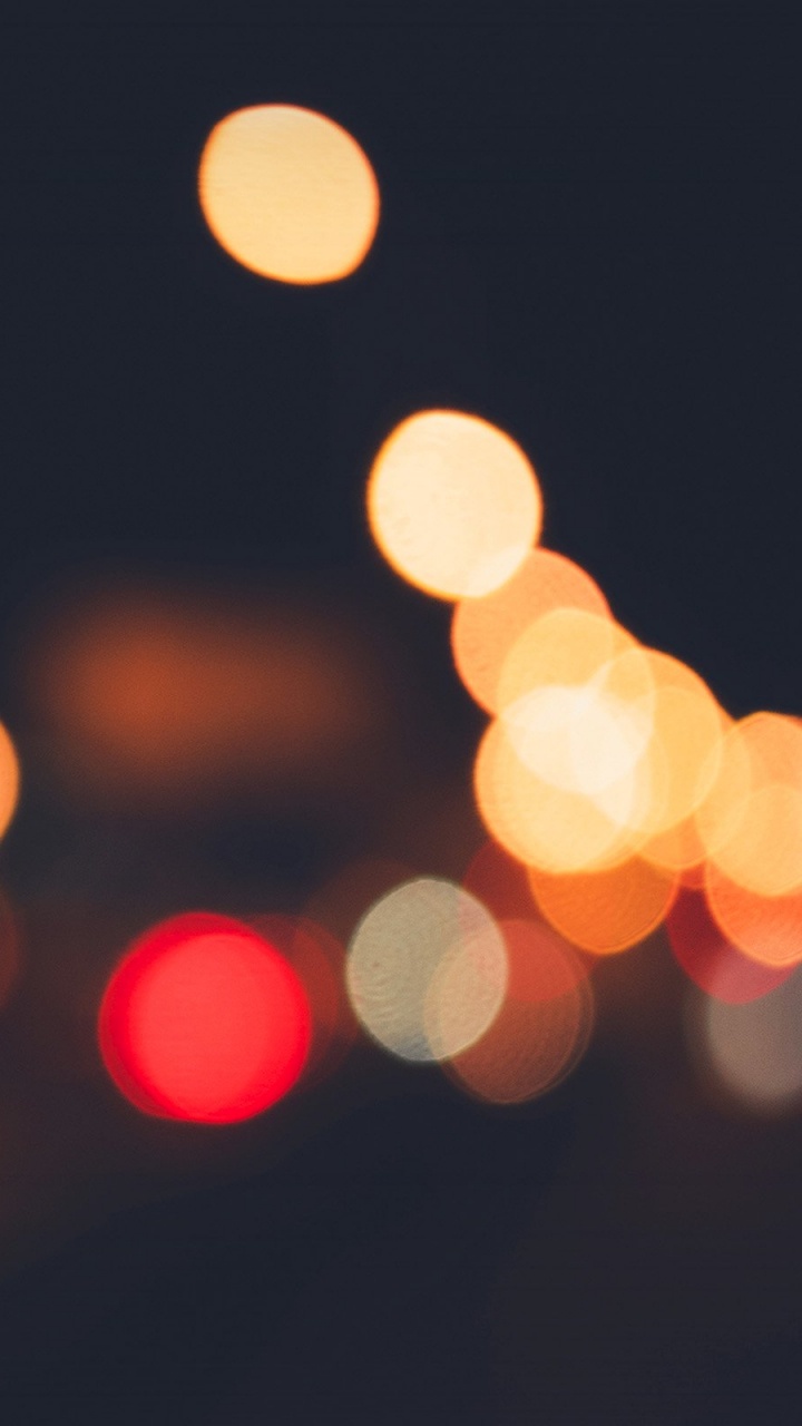 Обои освещение, свет, боке, Апельсин, ночь в разрешении 720x1280