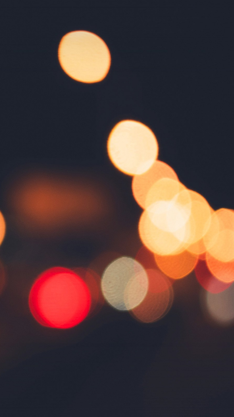 Обои освещение, свет, боке, Апельсин, ночь в разрешении 750x1334