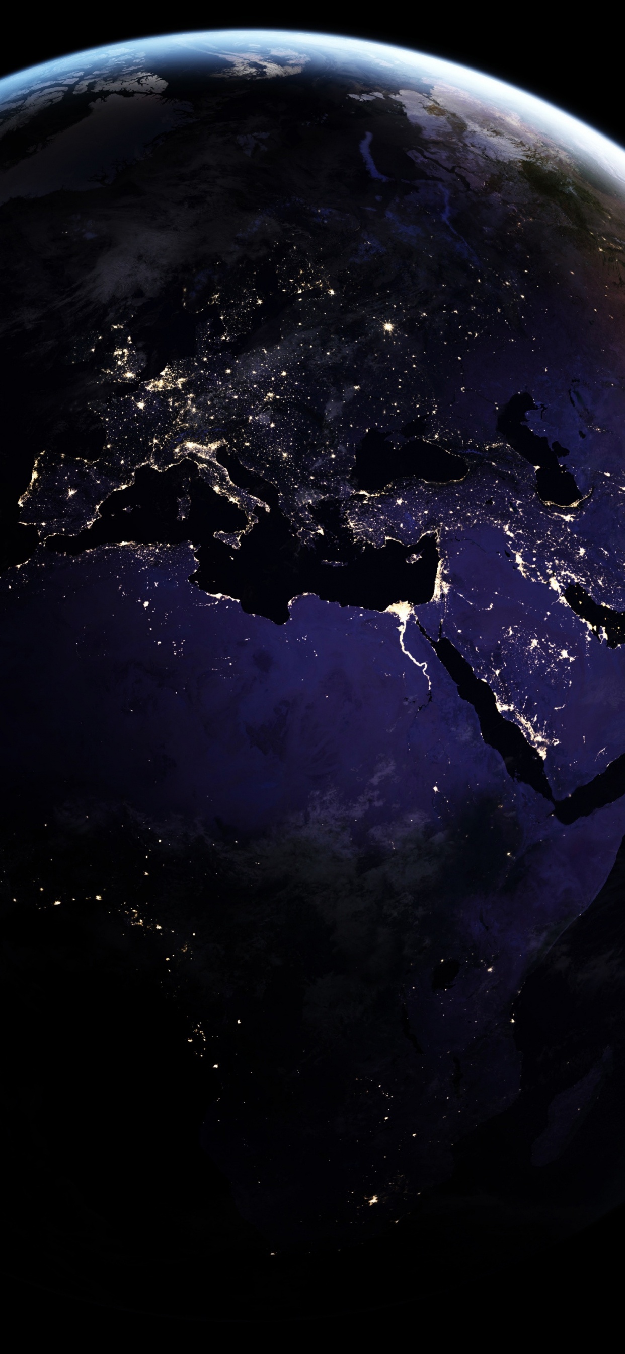 Обои земля, космос, планета, астрономический объект, атмосфера в разрешении 1242x2688