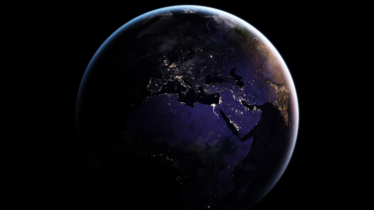 Обои земля, космос, планета, астрономический объект, атмосфера в разрешении 1280x720