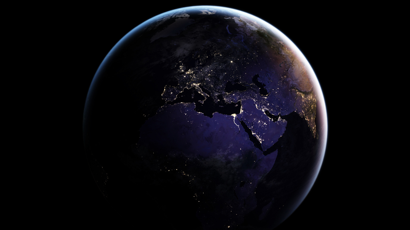 Обои земля, космос, планета, астрономический объект, атмосфера в разрешении 1366x768