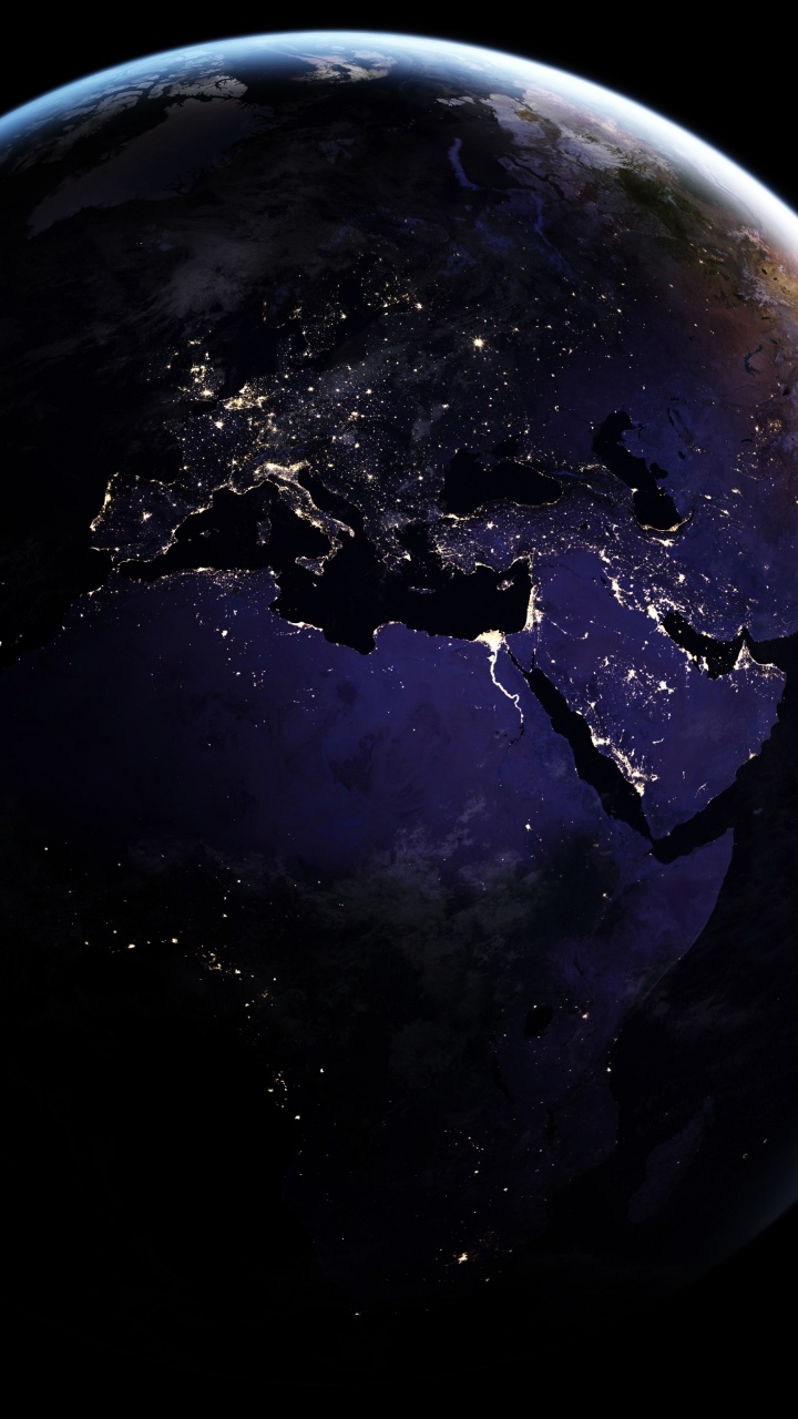 Обои земля, космос, планета, астрономический объект, атмосфера в разрешении 720x1280