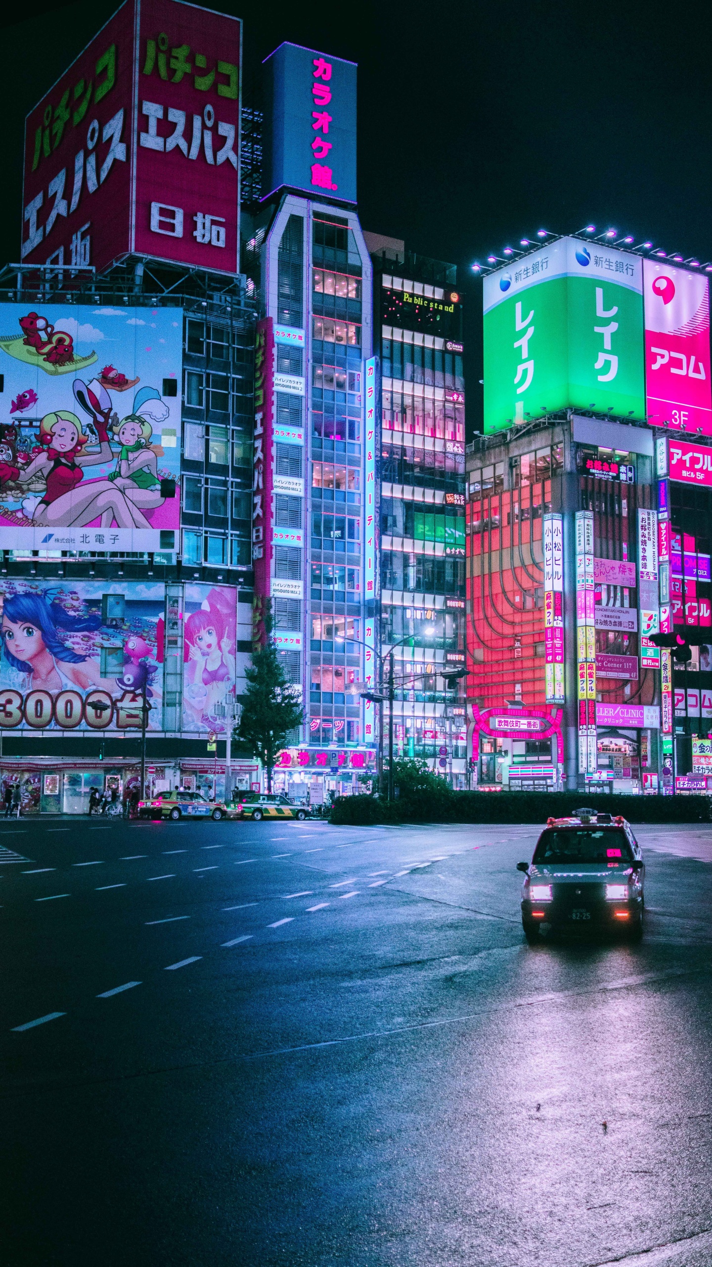 Обои омоиде ёкоч, постер, дизайн, здание, легковые автомобили в разрешении 1440x2560