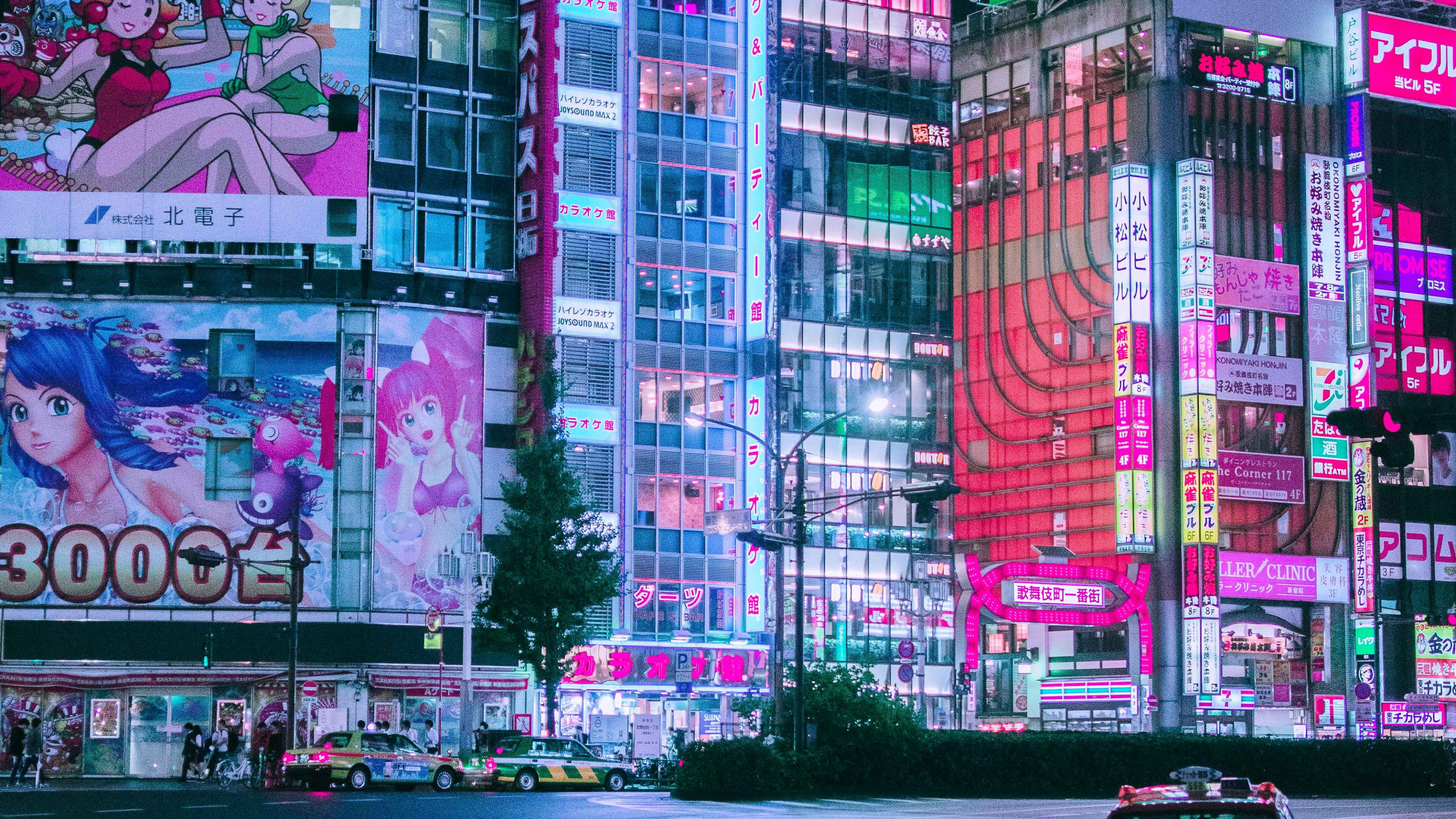 Обои омоиде ёкоч, постер, дизайн, здание, легковые автомобили в разрешении 3840x2160