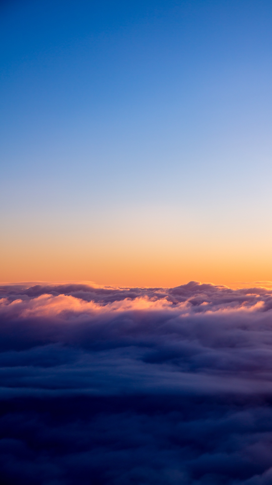 Обои облако, атмосфера, послесвечение, природный ландшафт, сумрак в разрешении 1080x1920