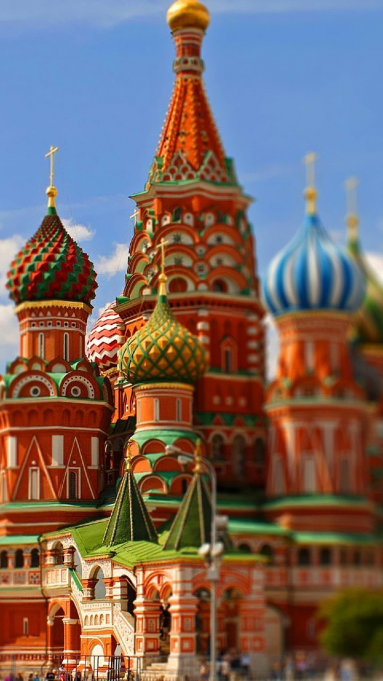 Обои Красная площадь, собор, ориентир, место поклонения, шпиль в разрешении 750x1334
