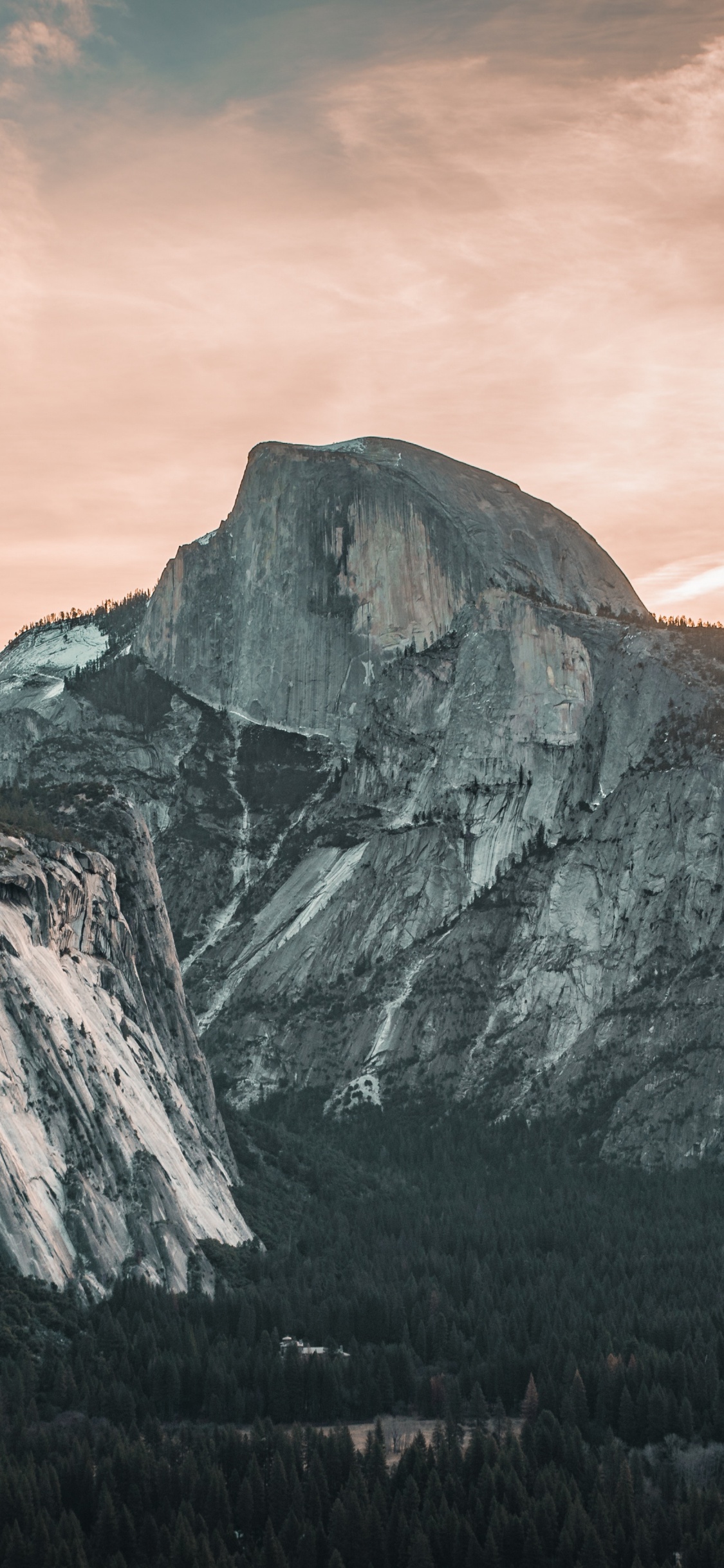 Обои йосемити, Половина Купола, Точка Ледника, национальный парк, парк в разрешении 1125x2436
