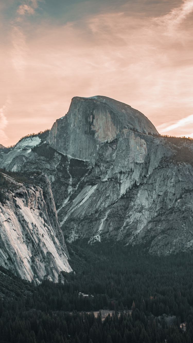 Обои йосемити, Половина Купола, Точка Ледника, национальный парк, парк в разрешении 750x1334
