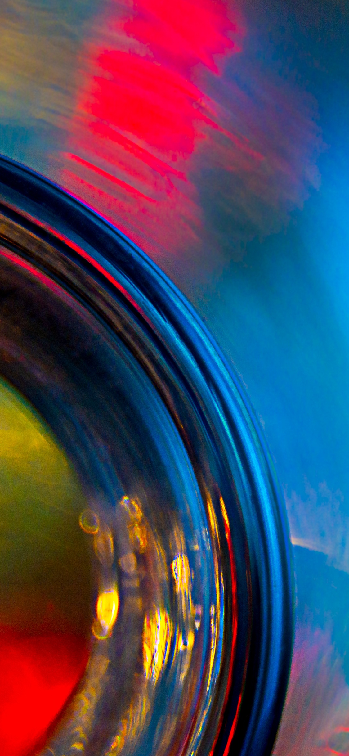 Обои крупный план, красочность, круг, графика в разрешении 1125x2436