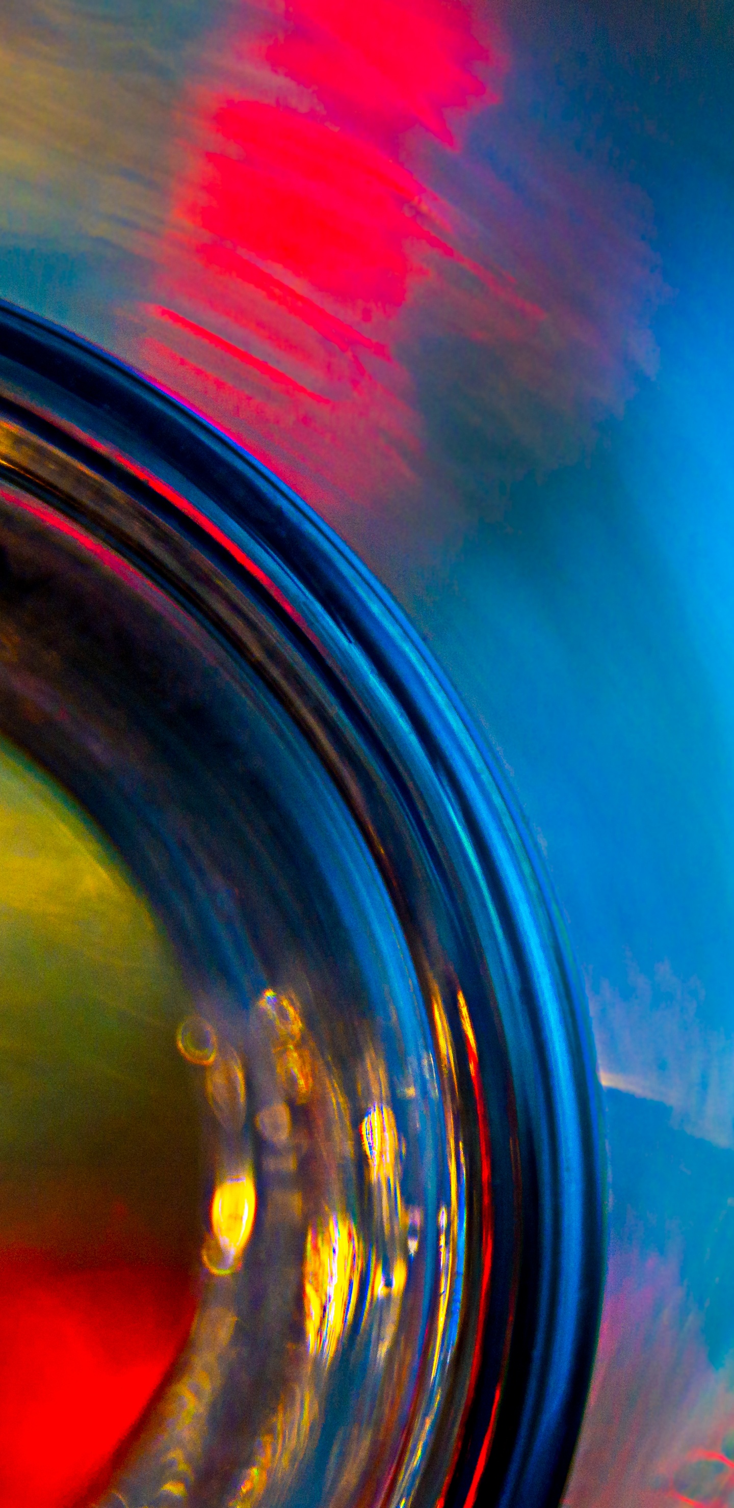 Обои крупный план, красочность, круг, графика в разрешении 1440x2960