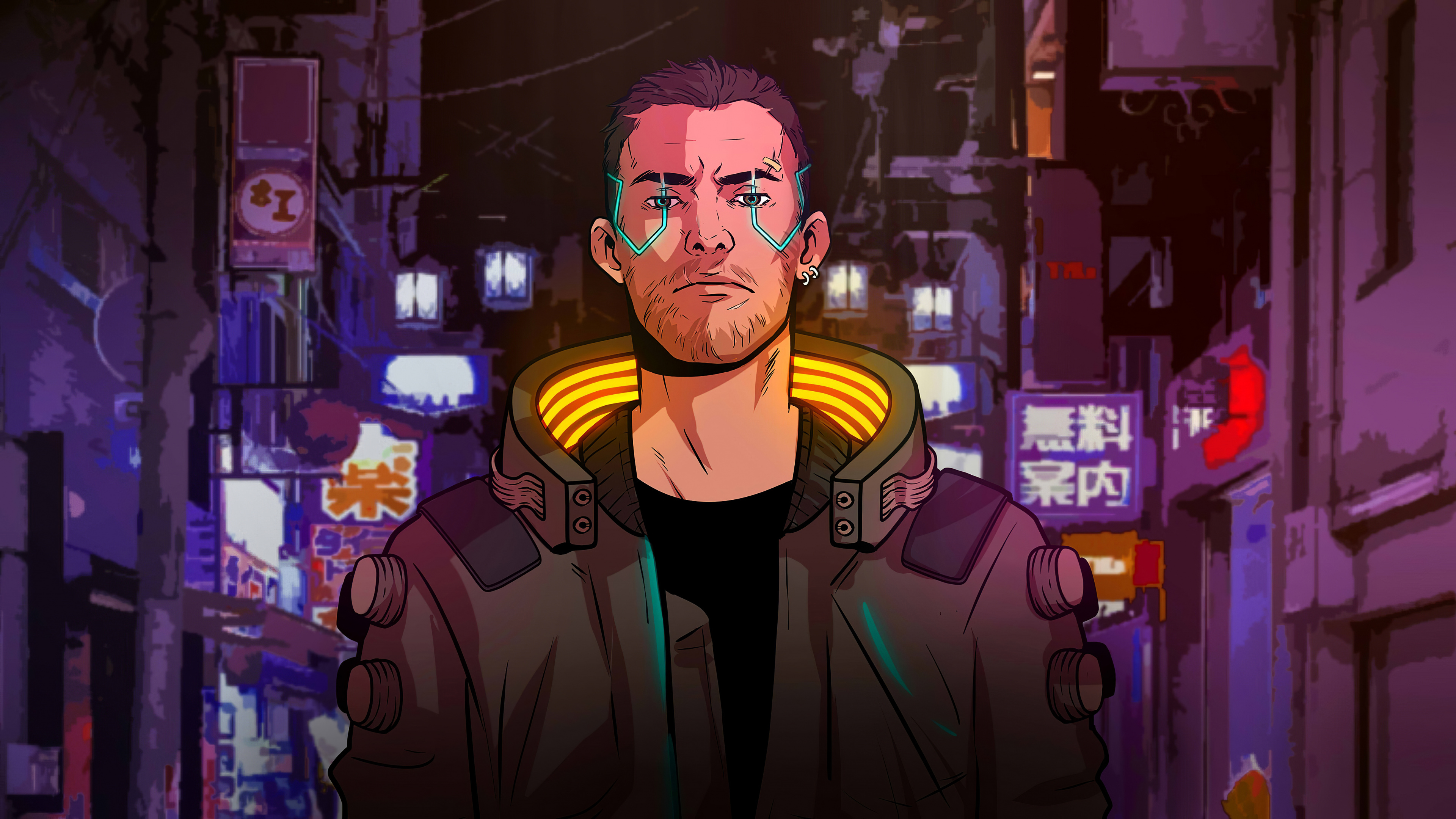 Обои аниме киберпанк 2077