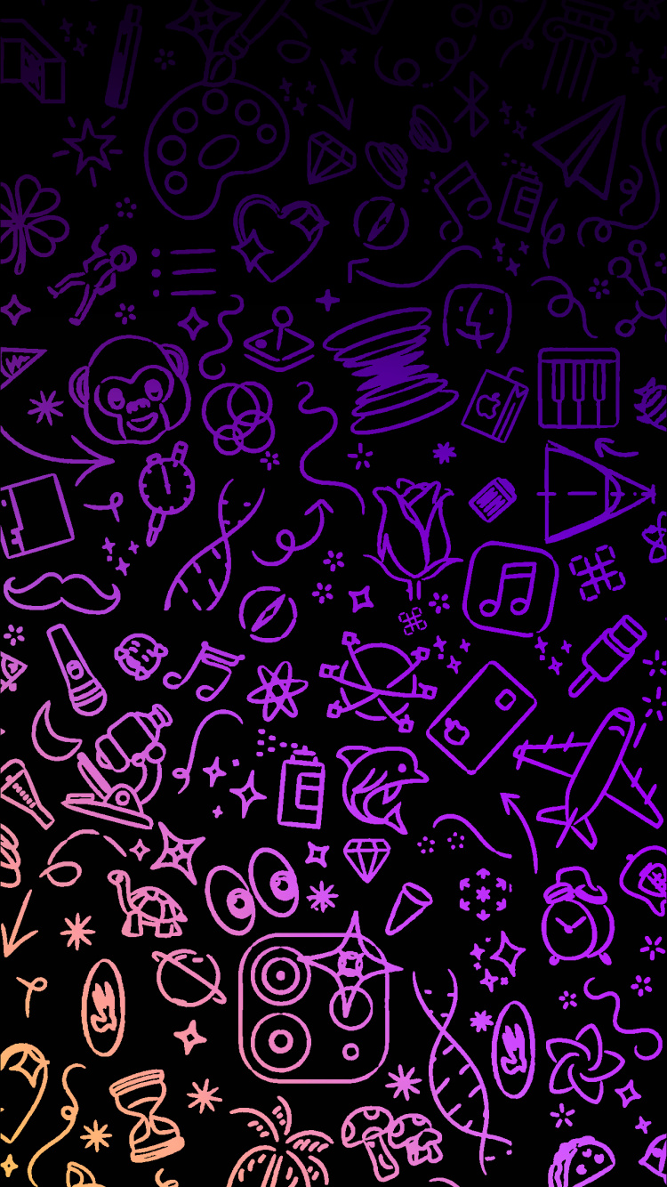 Обои узор, пурпур, арт, пурпурный цвет, круг в разрешении 750x1334