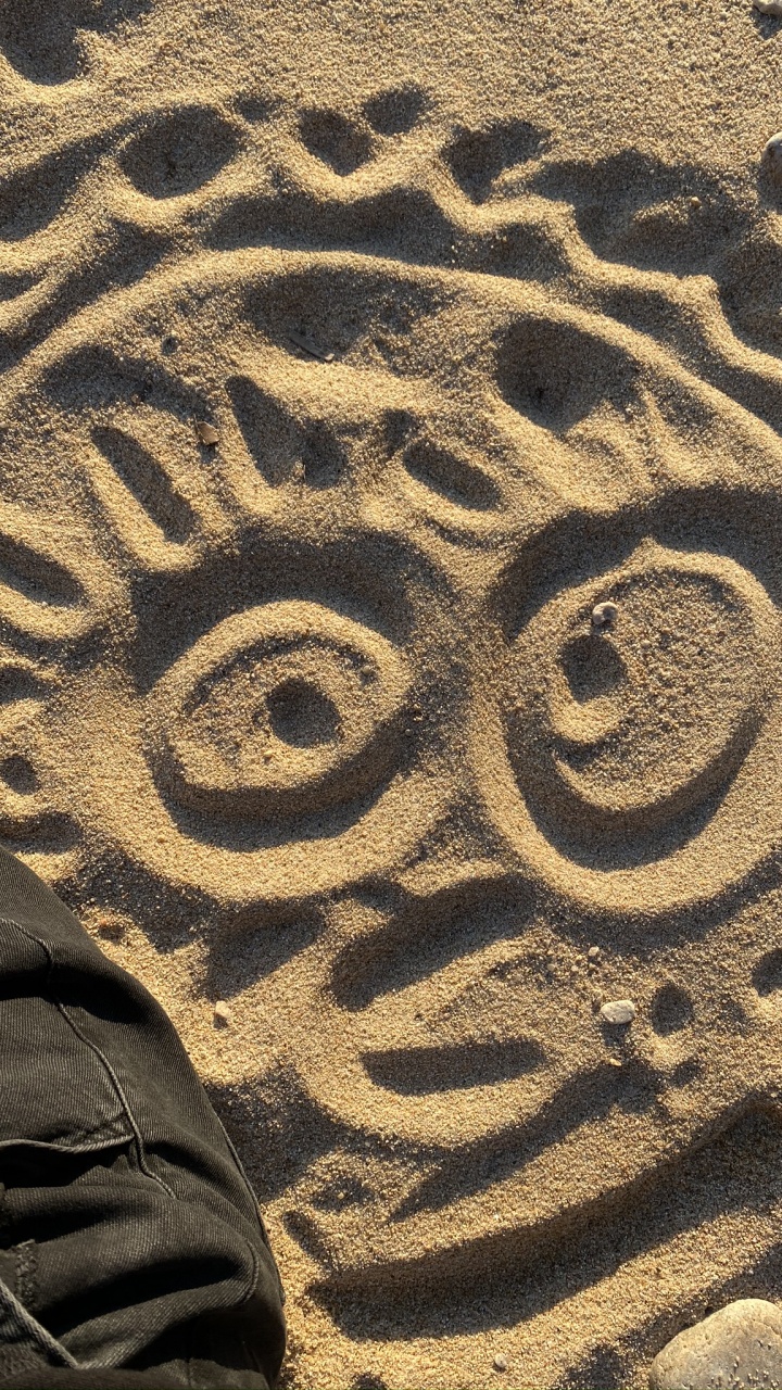Обои песок, визуальное искусство, резьба по камню, узор, арт в разрешении 720x1280
