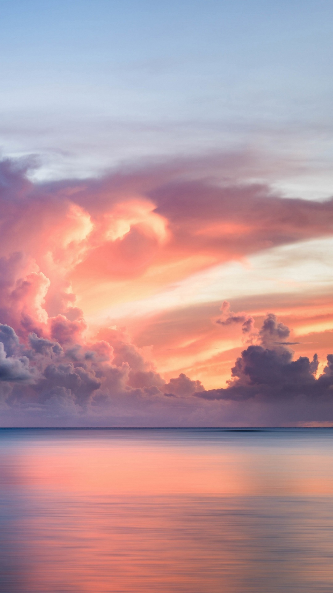 Обои облачный пейзаж, облако, пейзаж, пейзажная живопись, вода в разрешении 1080x1920
