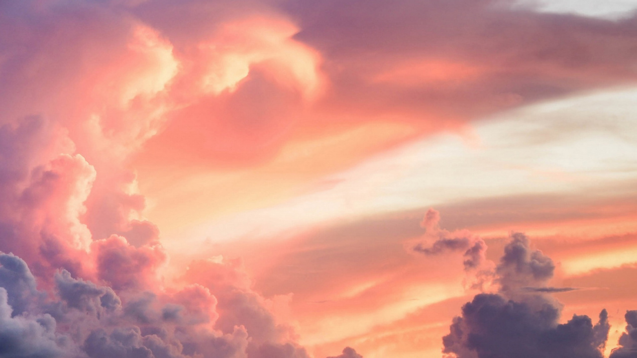 Обои облачный пейзаж, облако, пейзаж, пейзажная живопись, вода в разрешении 1280x720