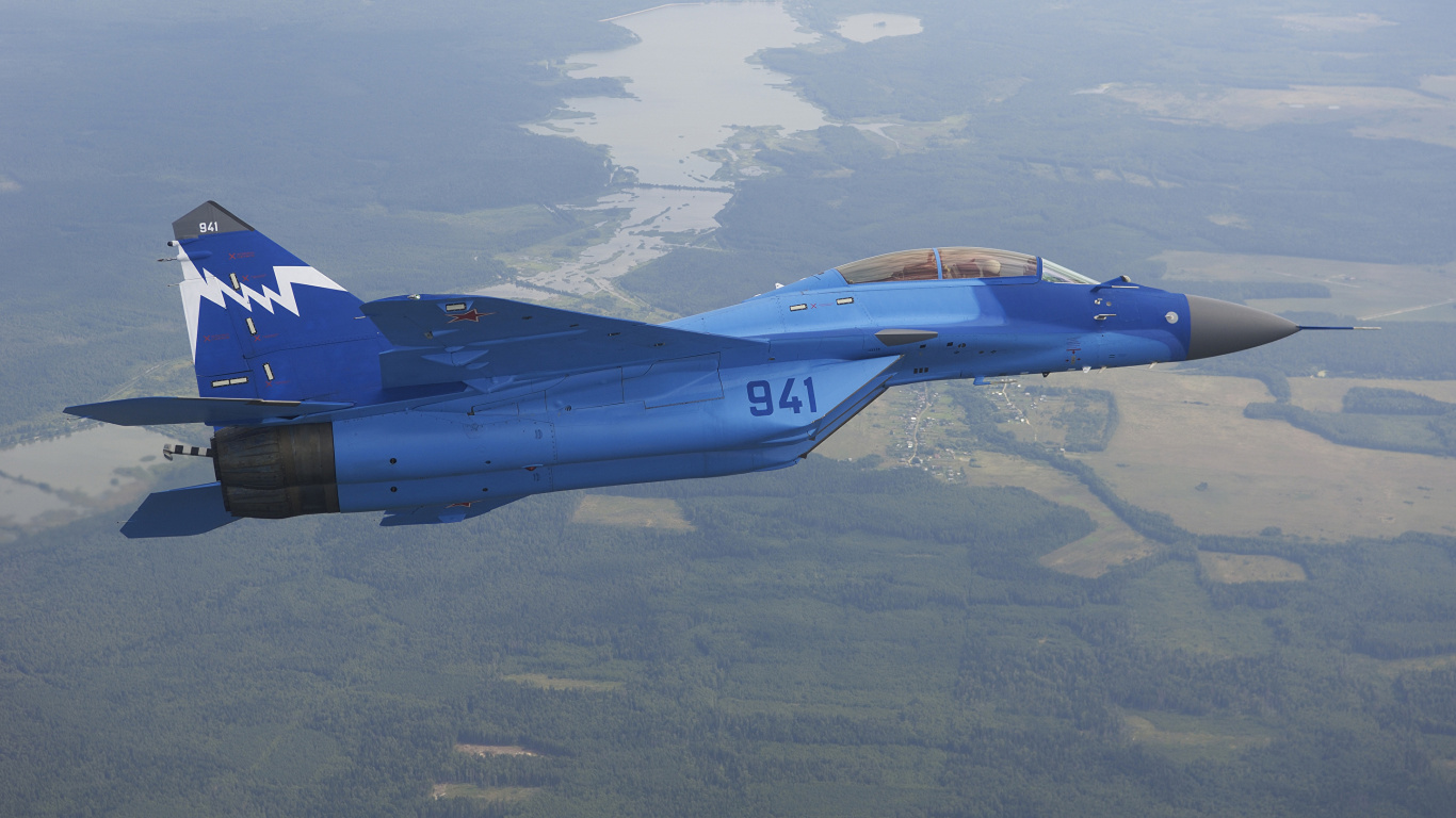 Обои Миг-29К, самолеты, самолет, авиация, истребительная авиация в разрешении 1366x768