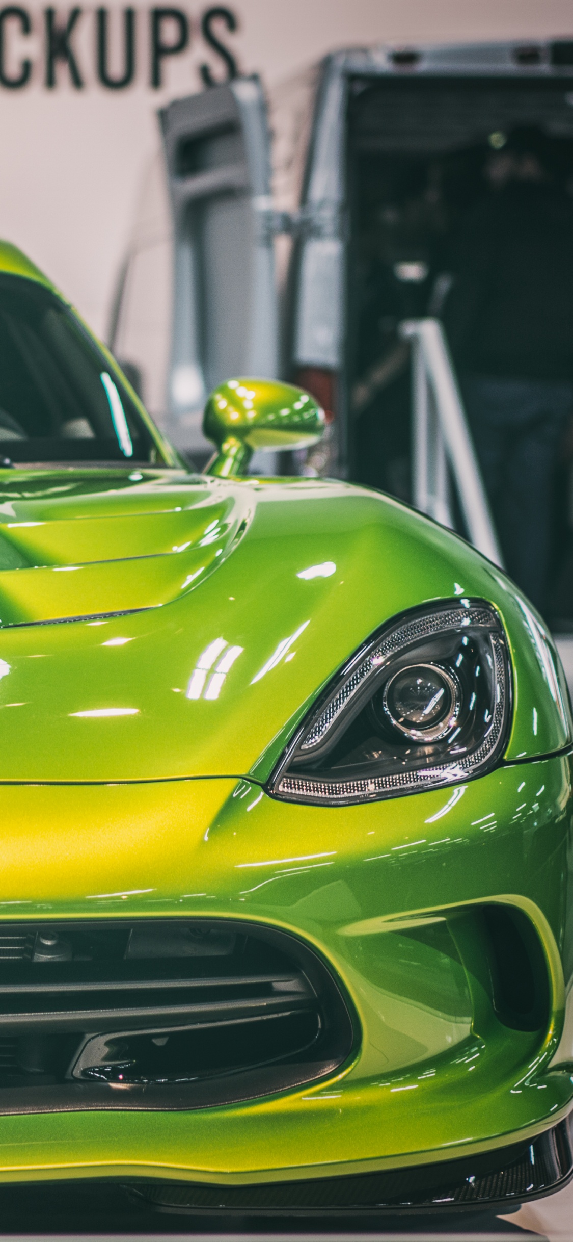 Обои уловка Viper, спорткар, dodge, Авто шоу, авто в разрешении 1125x2436