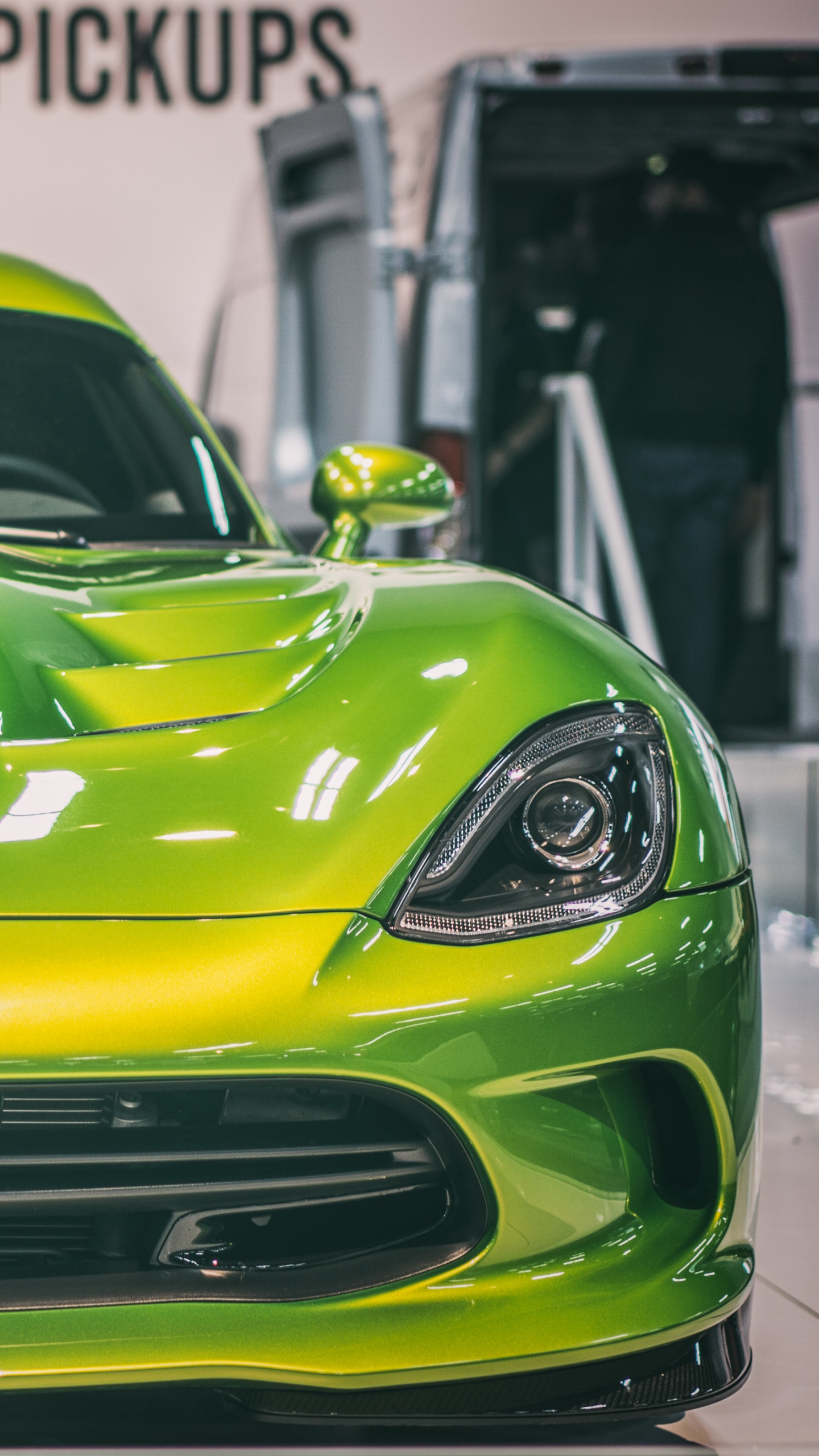 Обои уловка Viper, спорткар, dodge, Авто шоу, авто в разрешении 1440x2560