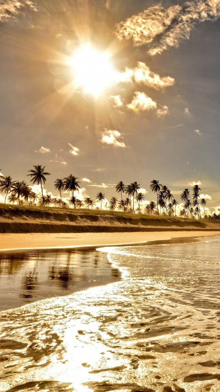 Обои пляж, море, облако, берег, побережье в разрешении 750x1334