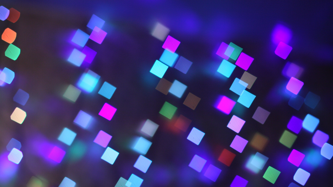 Обои боке, Фиолетовый, свет, пурпур, Визуальный эффект освещения в разрешении 1280x720