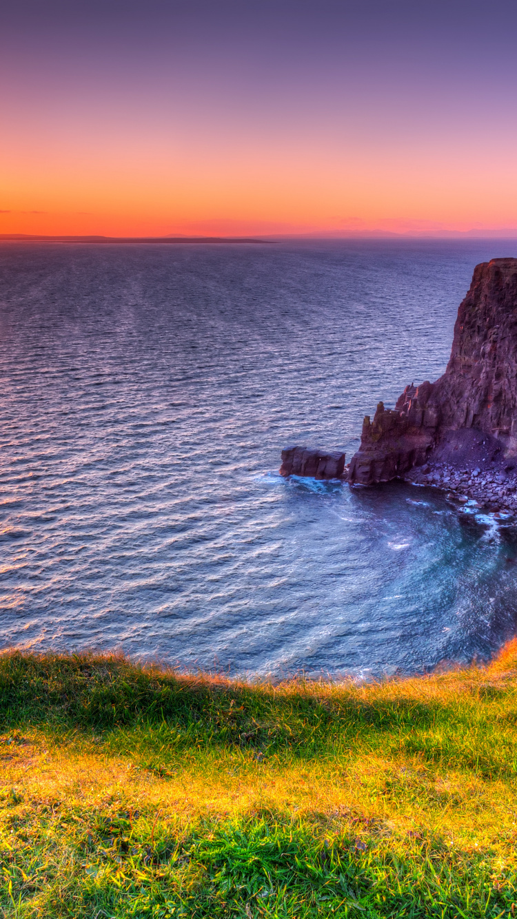 Обои королевский путь, утесы мохер, путешествие, вода, растение в разрешении 750x1334