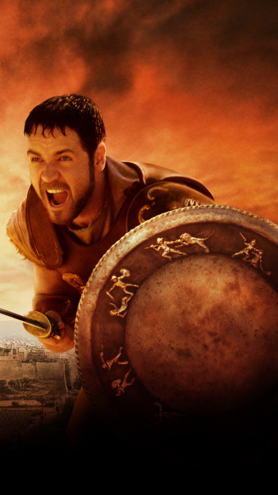 Обои боевик, Гладиатор, Максимуса, фильм, темнота в разрешении 1080x1920