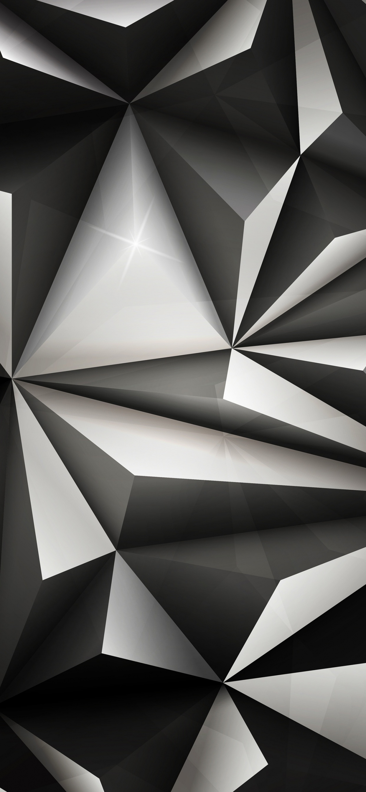 Обои геометрия, треугольник, Эпл, черный и белый, серый цвет в разрешении 1242x2688