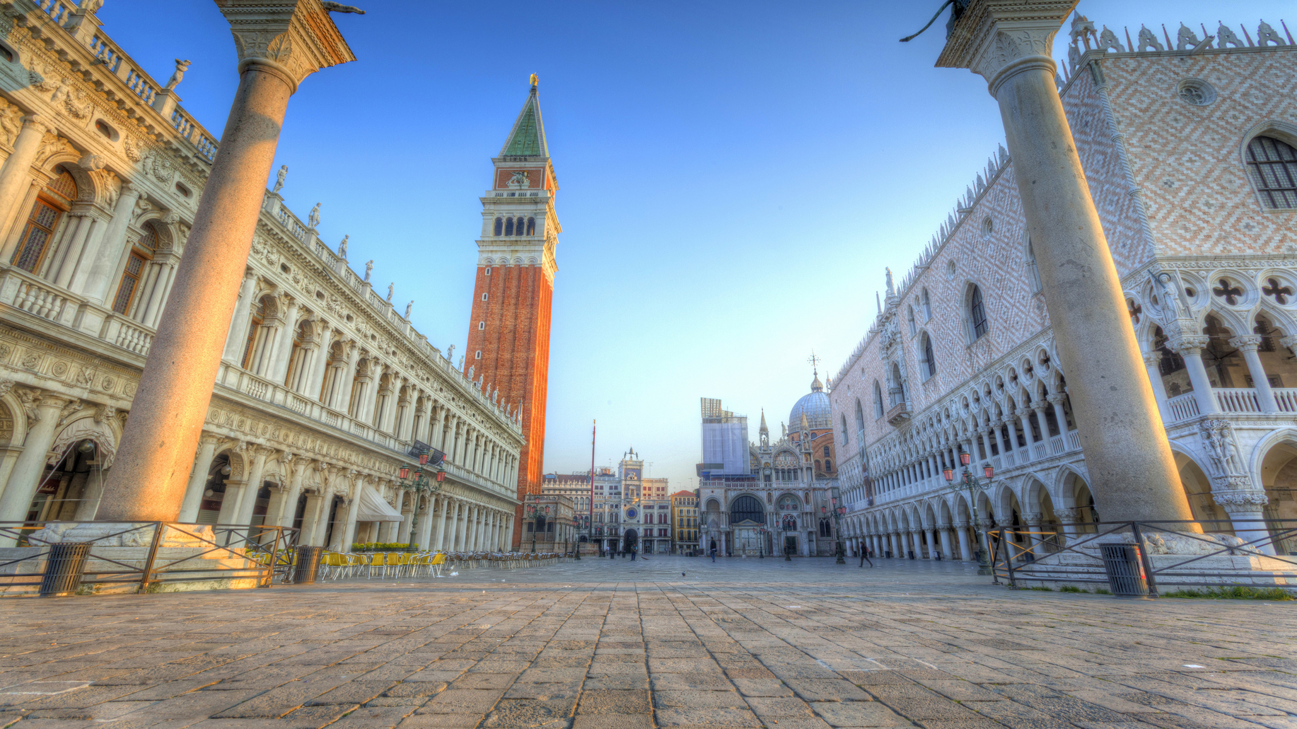 Обои площадь Сан Марко, Святого Марка, рыночная площадь, ориентир, город в разрешении 2560x1440