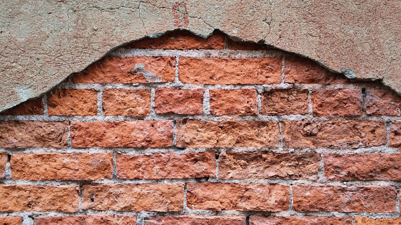Обои кирпичная кладка, кирпич, стена, каменная стена, текстура в разрешении 1366x768