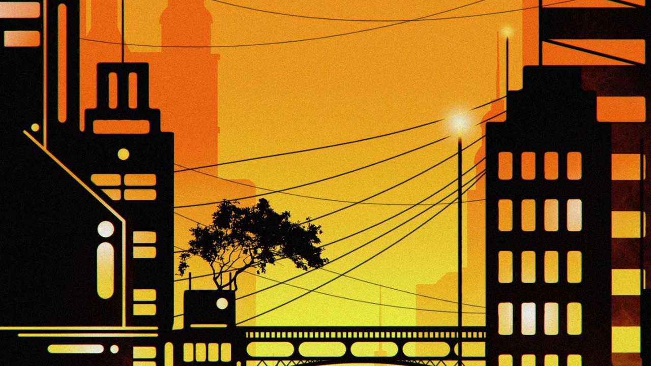 Обои архитектура, здание, освещение, Оранжевый цвет, электричество в разрешении 1280x720