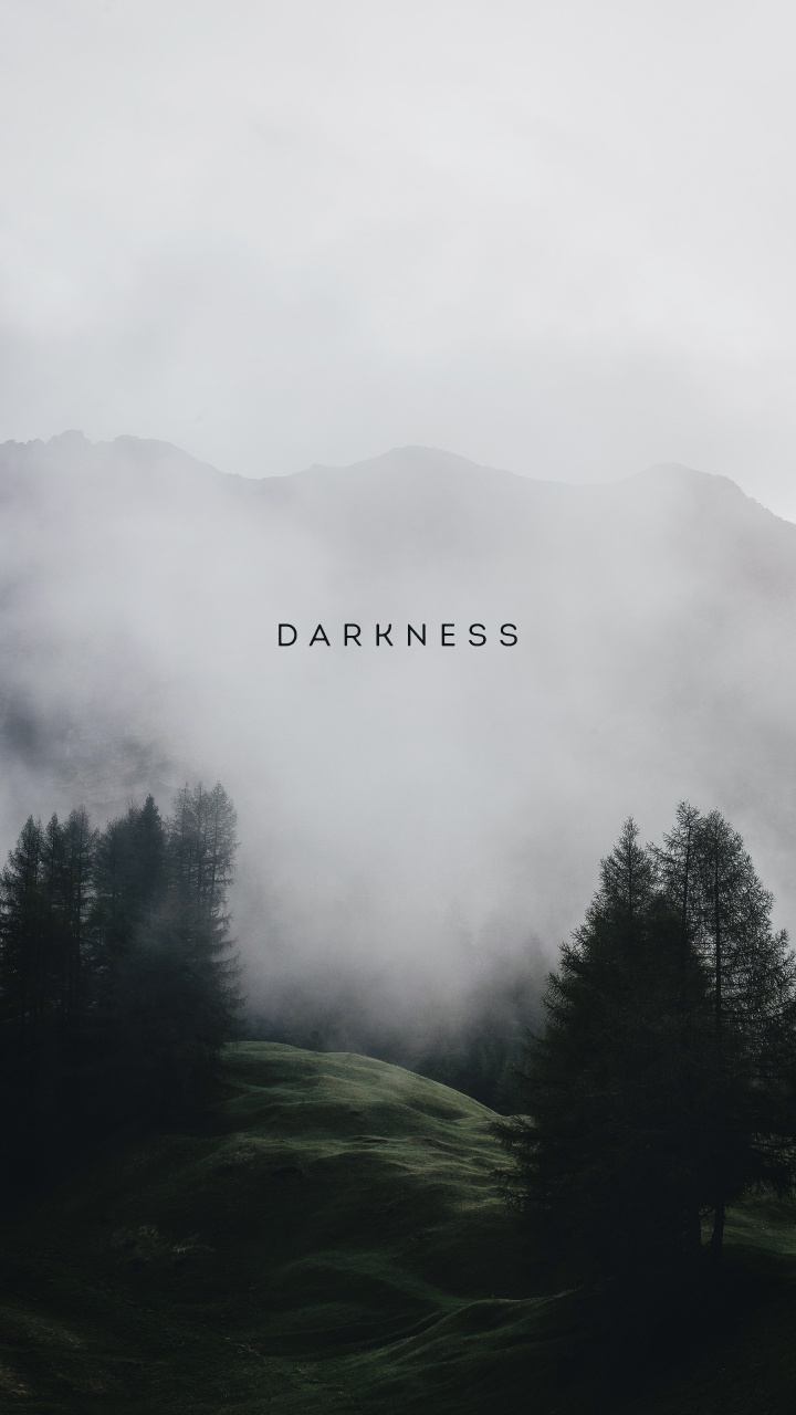 Обои облако, атмосфера, растение, гора, дымка в разрешении 720x1280