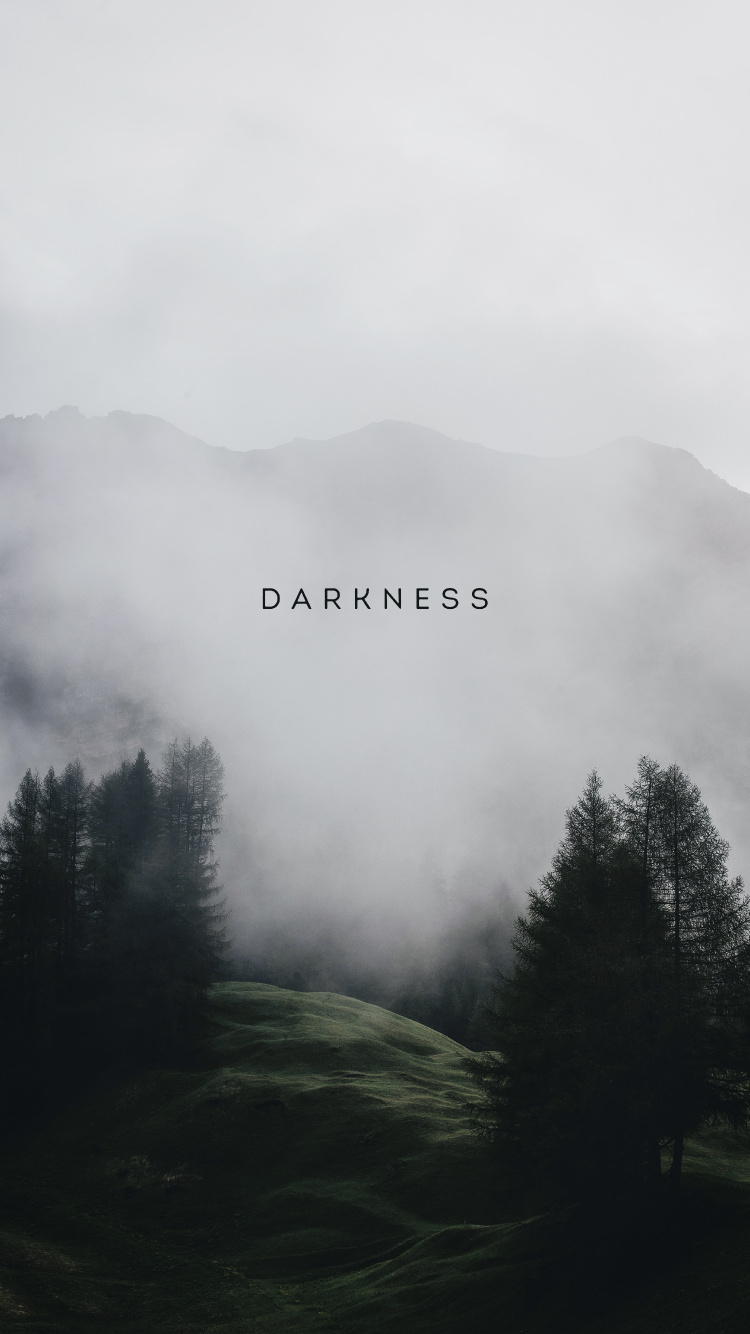 Обои облако, атмосфера, растение, гора, дымка в разрешении 750x1334