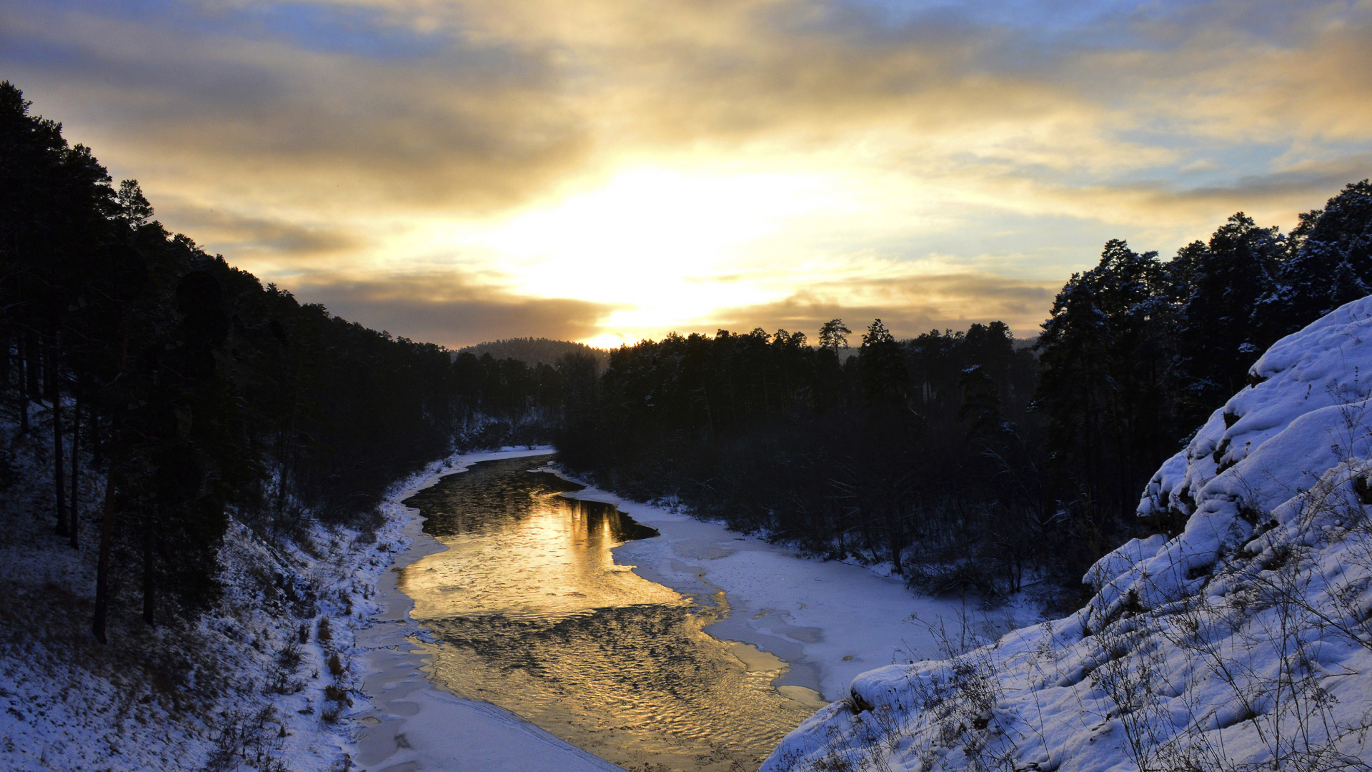 Обои снег, Альпы, зима, замораживание, облако в разрешении 1920x1080