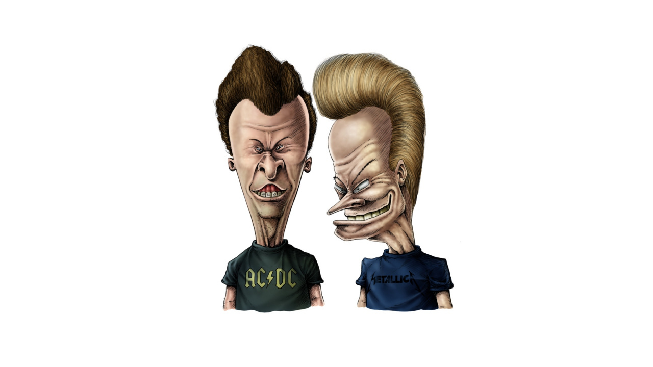 Обои Бивис, Баттхед, скульптура, голова, арт в разрешении 1280x720